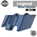 デュアルカット レジェンド ブルー 4.5インチ ストレッチ拡張サドルバッグ ハーレー 18-19 ツーリング用 Dual Cut Legend Blue 4.5