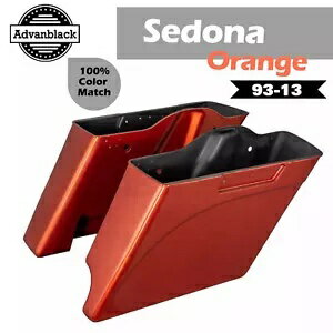 2-1 セドナ オレンジ ストレッチ サドルバッグ ボトム 93-13 ハーレー エレクトラ ツーリング用 2-1 Sedona Orange Stretch Saddlebags Bottoms For 93-13 Harley Electra Touring