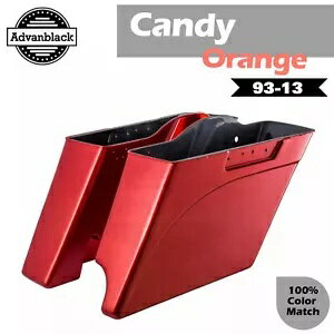 キャンディオレンジ 2-1 ストレッチサドルバッグボトムス 93-13 ハーレー ストリート ロード グライド Candy Orange 2-1 Stretched Saddlebags Bottoms 93-13 Harley Street Road Glide