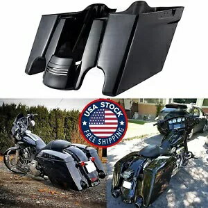ビビッドブラック 拡張サドルバッグボトムス+リアフェンダーエクステンション ハーレーツーリング 14+ Vivid Black Extended Saddlebag Bottoms+Rear Fender Extension Harley Touring 14+
