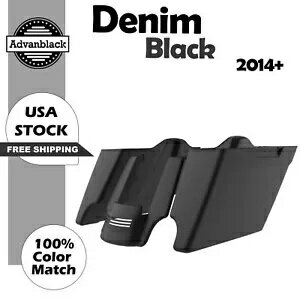 Advanblack デニム ブラック 拡張サドルバッグボトムス リアフェンダー 2014+ ハーレー用 Advanblack Denim Black Extended Saddlebag Bottoms Rear Fender For 2014+ Harley