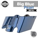 ビッグブルーパール拡張サドルバッグボトムは 2014 年以降のハーレー FLHR FLHXS FLTRX に適合します Big Blue Pearl Extended Saddlebag Bottoms Fits 2014+ Harley FLHR FLHXS FLTRX