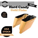 フィット ハーレー ストリート ロード グライド アドバンブラック ハード キャンディ ゴールド フレーク ストレッチ サドルバッグ Fit Harley St...