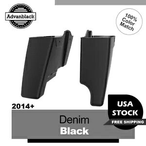 デニムブラック 2-1 ストレッチ拡張サドルバッグボトムスは 14 歳以上のハーレーツーリングに適合 Denim Black 2-1 Stretched Extended Saddlebag Bottoms Fits 14+ Harley Touring