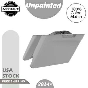 未塗装 2 に 1 ストレッチ拡張サドルバッグ底部ハーレーダビッドソン 14+ Unpainted 2 into 1 Stretched Extended Saddlebag Bottoms For Harley Davidson 14+