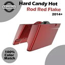 ハードキャンディホットロッドレッドフレークストレッチサドルバッグボトムスハーレーツーリング14+用 Hard Candy Hot Rod Red Flake S...