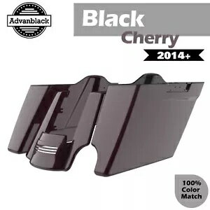 2-1 ブラックチェリー ストレッチ エクステンド サドルバッグ 14-20 ハーレー ストリート ロード エレクトラに適合 2-1 Black Cherry Stretch Extend Saddlebags Fit 14-20 Harley Street Road Electra