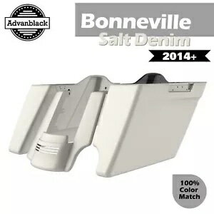 2-1 ボンネビル ソルト デニム ストレッチ エクステンド サドルバッグ 14 歳以上 ハーレー ツーリング用 2-1 Bonneville Salt Denim Stretch Extend Saddlebags For 14+ Harley Touring