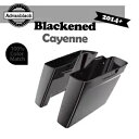 ハーレー ツーリング アドバンブラックに適合 カットアウトなし ストレッチ サドルバッグ BLACKENED CAYENNE Fits Harley Touri...