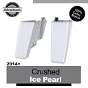 2014 年以降のハーレーツーリング用 カットアウトなし クラッシュアイスパール 拡張サドルバッグボトムス For 2014+ Harley Touring No Cutout Crushed ICE Pearl Extended Saddlebag Bottoms