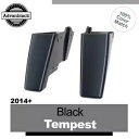 ブラック テンペスト デュアル ノーカット ストレッチ拡張サドルバッグ ボトム ハーレー 2014+用 Black Tempest Dual Uncut Stretched Extended Saddlebag Bottoms For Harley 2014+