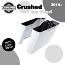 クラッシュアイスパールデュアルノーカットストレッチサドルバッグボトムス 2014-19 ストリートロード用 Crushed ICE Pearl Dual Uncut Stretched Saddlebag Bottoms For 2014-19 Street Road