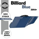 ビリヤード ブルー 2 into1 拡張ストレッチ サドルバッグ サイド カバー 2014+ ハーレー用 Billiard Blue 2 into1 Extended Stretched Saddlebag Side Covers For 2014+ Harley
