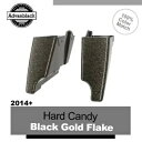 ハード キャンディ ブラック ゴールド フレーク ストレッチ サドルバッグ ボトム 14+ ハーレー ツーリング用 Hard Candy Black Gold ...
