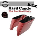 2in1 ハードキャンディー ホットロッド レッドフレーク 14+ ハーレー用 拡張バッグ ストレッチサドルバッグ 2in1 HARD CANDY HOT RO...
