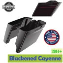 2-1 ブラック カイエン エクステンド サドルバッグ ピンストライプ 14+ ハーレー ツーリング エレクトラ用 2-1 Blackened Cayenne ...