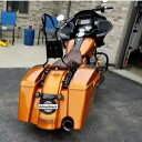 シングルカットアウト 14+ アンバーウィスキー ストレッチ 4.5 インチ サドルバッグボトムス ハーレーに適合 Single Cut Out 14+ Amber Whiskey Stretched 4.5" Saddlebags Bottoms Fits Harley
