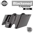 黒くなったカイエン ストレッチ サドルバッグ リア フェンダー ピンストライプ 2014 年以降のハーレーに適合 Blackened Cayenne Stret...