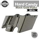 ハード キャンディ ブラック ゴールド フレーク ストレッチ サドルバッグ リア フェンダー 14+ ハーレー用 Hard Candy Black Gold F...