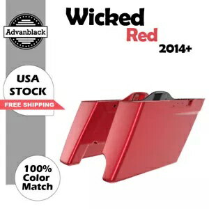 ウィキッドレッド 2 in 1 拡張バッグ ストレッチサドルバッグ ハーレーツーリング 14+用 Wicked Red 2 into 1 Extended Bags Stretched Saddlebags For Harley Touring 14+