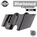 2-1 ブラック カイエン ストレッチ サドルバッグ 2014-2020 ハーレー ロード ストリート エレクトラ用 2-1 Blackened Cayenne...