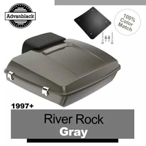 97 年以降のハーレー/ソフテイル用 リバー ロック グレー アドバンブラック ラッシュモア レイザー ツアー パック パック For 97+ Harley/Softail RIVER ROCK GRAY Advanblak Rushmore Razor Tour Pak Pack