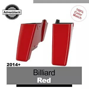ビリヤード レッド デュアル アンカット ストレッチ サドルバッグ ボトム 2014-2020 ストリート ツーリング用 Billiard Red Dual Uncut Stretched Saddlebag Bottoms For 2014-2020 Street Touring