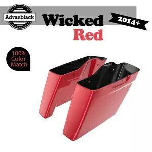 ウィキッド レッド デュアル アンカット エクステンド サドルバッグ ボトム ハーレー エレクトラ ツーリング 2014+ に適合 Wicked Red Dual Uncut Extend Saddlebag Bottoms Fit Harley Electra Touring 2014+