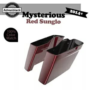 ミステリアス レッド Sunglo デュアル アンカット拡張サドルバッグ ボトム (14 歳以上エレクトラ ロード用) Mysterious Red Sunglo Dual Uncut Extended Saddlebag Bottoms For 14+ Electra Road