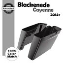 カットアウトなし ブラック カイエン 拡張サドルバッグ ボトム 14+ ハーレー ツーリング グライド No Cutout Blackened Cayenne ...