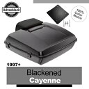 97 年以上のハーレー/ソフテイル用 BLACKENED CAYENNE Advanblak Rushmore Razor ツアー パック For 97+ Ha...