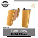 ハード キャンディ ゴールド フレーク デュアル ノーカット 拡張サドルバッグ ボトム 14+ ハーレー ツーリング用 Hard Candy Gold Flak...