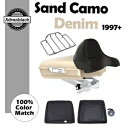 サンドカモデニムレイザーツアーパック ラップアラウンドバックレスト 97-20 ハーレーツーリングに適合 Sand Camo Denim Razor Tour ...