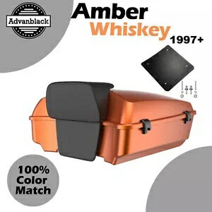 アンバー ウイスキー ラッシュモア チョップド ツアー パック パック パッド 97+ ハーレー ツーリング/ソフテイル用 Amber Whiskey Rushmore Chopped Tour Pack Pak Pad For 97+ Harley Touring/Softail