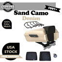 サンドカモデニムチョップドツアーパックバックレストパッドブラックラッチ97+ハーレー用 Sand Camo Denim Chopped Tour Pack Ba...