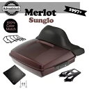 メルロー サングロ レイザー ツアー パック パック ラップ アラウンド バックレスト ハーレー ツーリング 1997+ に適合 Merlot Sunglo Razor Tour Pack Pak Wrap Around Backrest Fits Harley Touring 1997+(2)