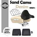 サンドカモデニムチョップドツアーパック ラップアラウンドバックレスト 97-20 ハーレーツーリングに適合 Sand Camo Denim Chopped To...