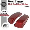 ハード キャンディ ホットロッド レッド フレーク ノーマル ストレッチ サドルバッグ蓋 2014年以降 ハーレー用 Hard Candy Hot Rod Re...