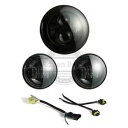 Advanblack ブラックアウト 7 インチ LED ヘッドライト補助パッシングランプハーレーツーリング用 Advanblack Blackout 7" LED Headlight Auxiliary Passing Lamps For Harley Touring