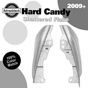 ハードキャンディーシャッタードフレークミッドフレームエアディフレクターヒートシールドハーレー 2009+ HARD CANDY SHATTERED FLAKE Mid Frame Air Deflectors Heat Shield For Harley 2009+