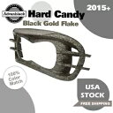 ハード キャンディー ブラック ゴールド フレーク ヘッドライト ベゼル ハーレー ロード グライド FLTRK 15+ に適合 Hard Candy Blac...