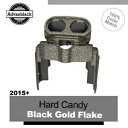 ハードキャンディーブラックゴールドフレークフィットハーレーロードグライドゲージクラスターカバーアドバンブラック HARD CANDY BLACK GOLD FL...