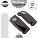黒くなったカイエン 6x9 インチ サドルバッグ スピーカー蓋 オーディオ カバー 14 歳以上のハーレーに適合 Blackened Cayenne 6x9 i...