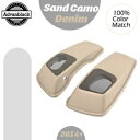 サンドカモデニム 6x9 インチサドルバッグスピーカー蓋オーディオカバー 14 歳以上のハーレーに適合 Sand Camo Denim 6x9 inch Sad...