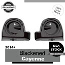 黒くなったカイエン 6.5 インチ スピーカー ポッド ハーレー ツーリング 2014+ 用下部フェアリング Blackened Cayenne 6.5'' S...