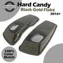 ハード キャンディー ブラック ゴールド フレーク 6x9 インチ サドルバッグ スピーカー蓋 2014 年以降のハーレーに適合 Hard Candy Blac...