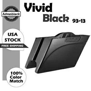 Advan ビビッドブラック ストレッチサドルバッグ 拡張バッグボトム ハーレー 93-13 に適合 Advan Vivid Black Stretched Saddlebags Extended Bag Bottoms Fits Harley 93-13