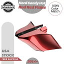 ハード キャンディ ホットロッド レッド フレーク CVO ストレッチ サイド カバー パネル 2014 年以降のハーレーに適合 Hard Candy Hot ...