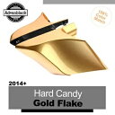 ハーレー用ハードキャンディゴールドフレークアドバンブラック CVO ストレッチ拡張サイドカバー For Harley HARD CANDY GOLD FLAKE...