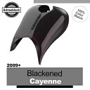 黒くなったカイエン ストレッチ タンク カバー ピンストライプ 2008 年以降のハーレー ツーリングに適合 Blackened Cayenne Stretch...